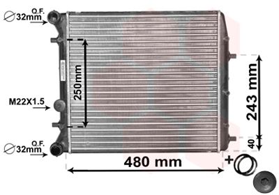 76002005 VAN WEZEL Радиатор, охлаждение двигателя