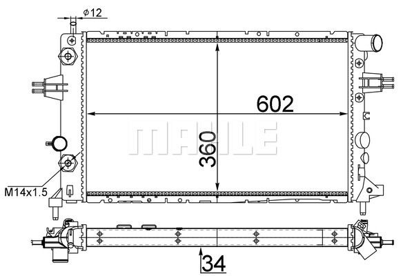 CR229001S MAHLE Радиатор, охлаждение двигателя