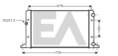 31R77098 EACLIMA Радиатор, охлаждение двигателя