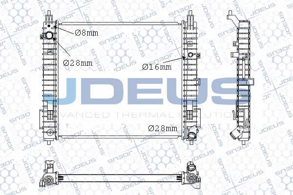 M0190480 JDEUS Радиатор, охлаждение двигателя