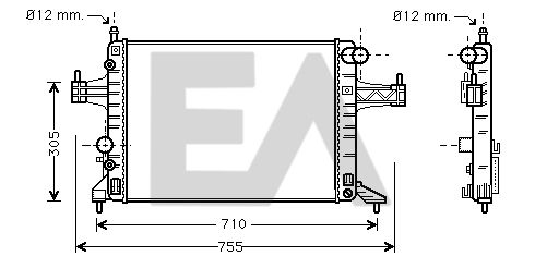 31R54194 EACLIMA Радиатор, охлаждение двигателя