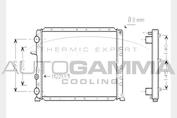 104634 AUTOGAMMA Радиатор, охлаждение двигателя