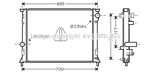 CR2116 AVA QUALITY COOLING Радиатор, охлаждение двигателя