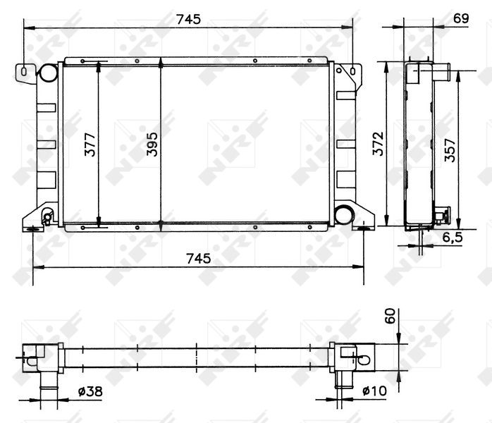 52034 NRF Радиатор, охлаждение двигателя