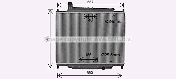 AU2344 AVA QUALITY COOLING Радиатор, охлаждение двигателя