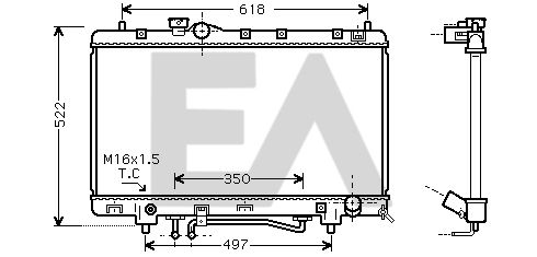 31R71170 EACLIMA Радиатор, охлаждение двигателя