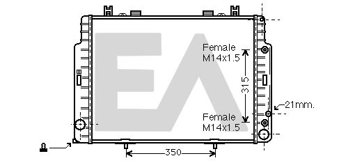 31R50118 EACLIMA Радиатор, охлаждение двигателя