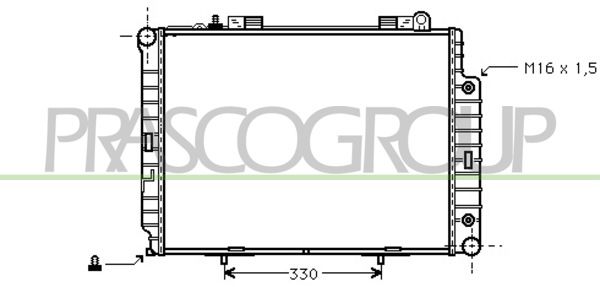 ME035R021 PRASCO Радиатор, охлаждение двигателя