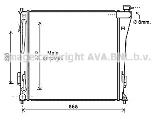 HY2305 AVA QUALITY COOLING Радиатор, охлаждение двигателя