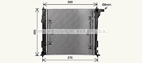 HY2597 AVA QUALITY COOLING Радиатор, охлаждение двигателя