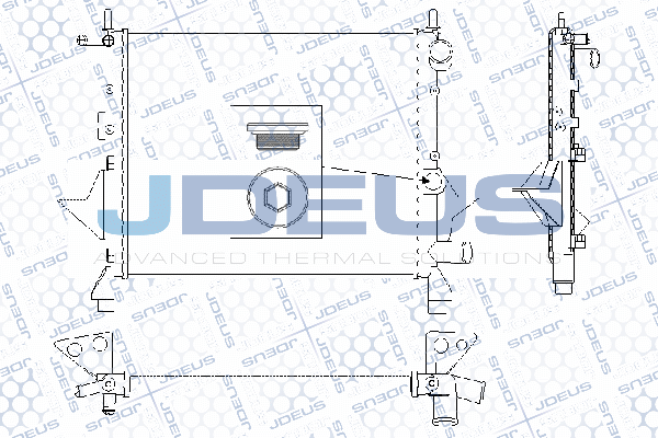 RA0230500 JDEUS Радиатор, охлаждение двигателя