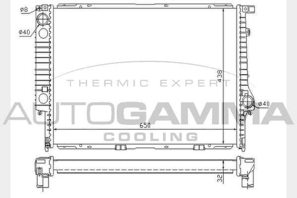 104629 AUTOGAMMA Радиатор, охлаждение двигателя