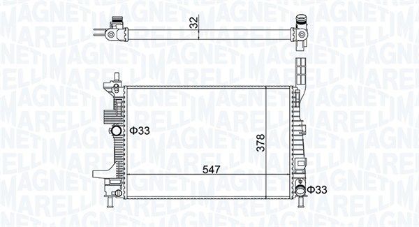 350213159700 MAGNETI MARELLI Радиатор, охлаждение двигателя