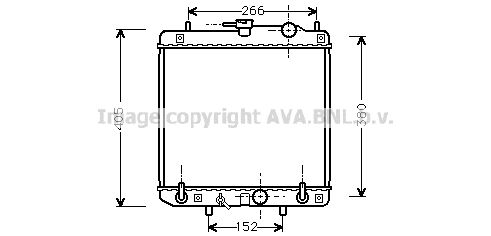 DU2045 AVA QUALITY COOLING Радиатор, охлаждение двигателя