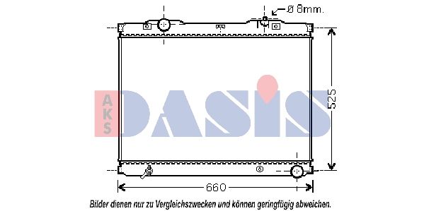 510057N AKS DASIS Радиатор, охлаждение двигателя