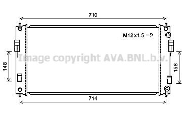 DN2391 AVA QUALITY COOLING Радиатор, охлаждение двигателя