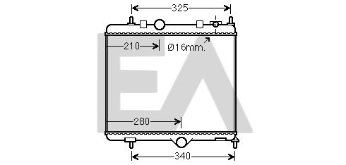 31R55057 EACLIMA Радиатор, охлаждение двигателя