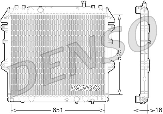 DRM50069 DENSO Радиатор, охлаждение двигателя