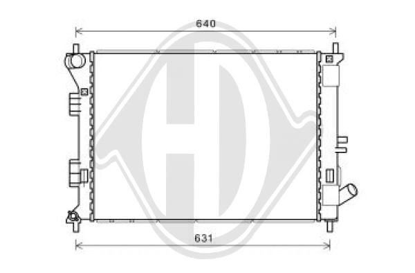 DCM3732 DIEDERICHS Радиатор, охлаждение двигателя