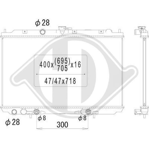 DCM1829 DIEDERICHS Радиатор, охлаждение двигателя