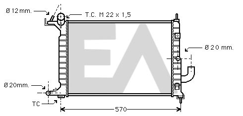 31R54173 EACLIMA Радиатор, охлаждение двигателя