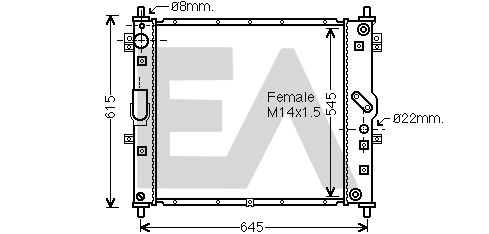 31R20014 EACLIMA Радиатор, охлаждение двигателя