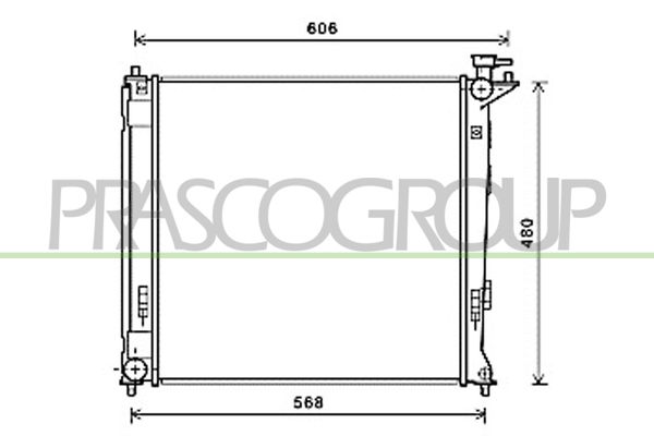 HN804R003 PRASCO Радиатор, охлаждение двигателя