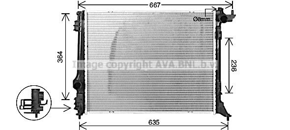 RT2647 AVA QUALITY COOLING Радиатор, охлаждение двигателя