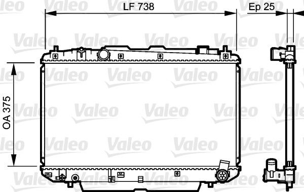 734397 VALEO Радиатор, охлаждение двигателя