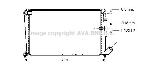 CNA2010 AVA QUALITY COOLING Радиатор, охлаждение двигателя