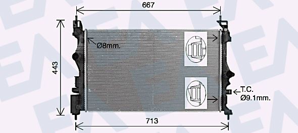 31R54244 EACLIMA Радиатор, охлаждение двигателя