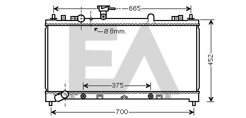 31R52097 EACLIMA Радиатор, охлаждение двигателя