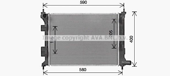 HY2492 AVA QUALITY COOLING Радиатор, охлаждение двигателя