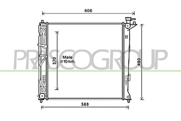 HN804R009 PRASCO Радиатор, охлаждение двигателя