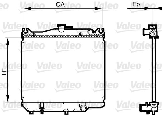 731692 VALEO Радиатор, охлаждение двигателя