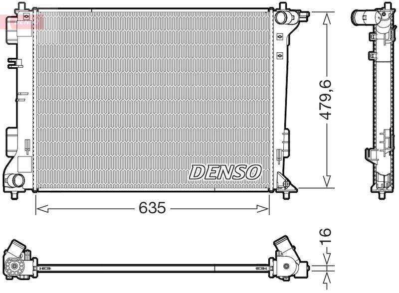 DRM41028 DENSO Радиатор, охлаждение двигателя