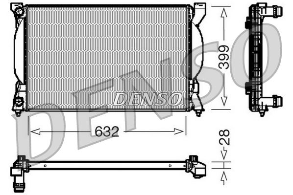 DRM02033 DENSO Радиатор, охлаждение двигателя