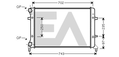 31R77110 EACLIMA Радиатор, охлаждение двигателя