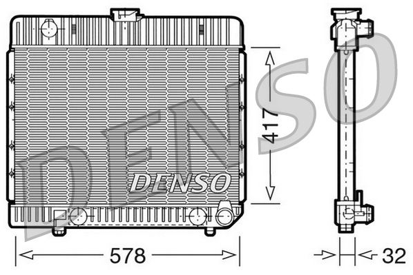 DRM17024 DENSO Радиатор, охлаждение двигателя