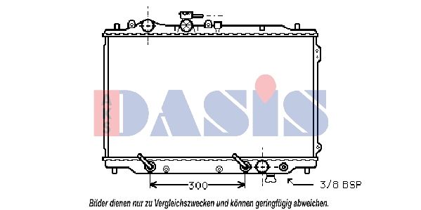 110022N AKS DASIS Радиатор, охлаждение двигателя