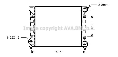 VNA2040 AVA QUALITY COOLING Радиатор, охлаждение двигателя