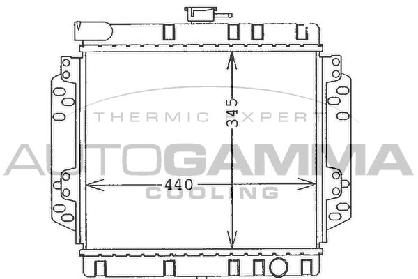 100395 AUTOGAMMA Радиатор, охлаждение двигателя