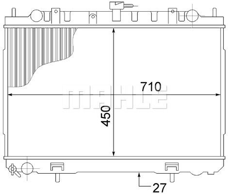 CR1491000S MAHLE Радиатор, охлаждение двигателя