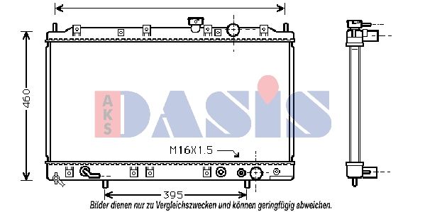 140032N AKS DASIS Радиатор, охлаждение двигателя