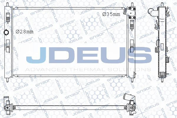 M0180560 JDEUS Радиатор, охлаждение двигателя