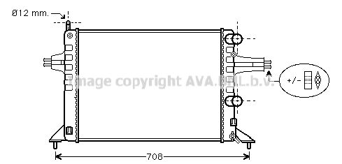 OL2257 AVA QUALITY COOLING Радиатор, охлаждение двигателя