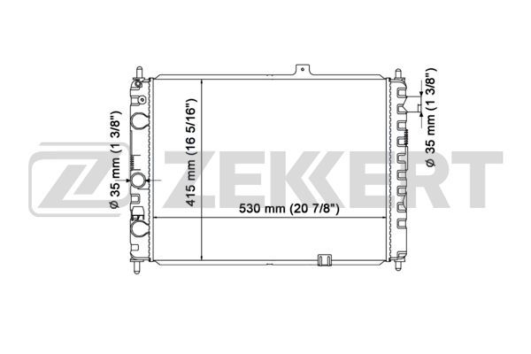 MK1257 ZEKKERT Радиатор, охлаждение двигателя