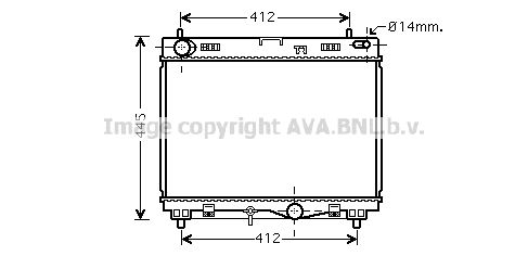 TO2500 AVA QUALITY COOLING Радиатор, охлаждение двигателя