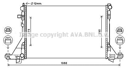 RT2643 AVA QUALITY COOLING Радиатор, охлаждение двигателя