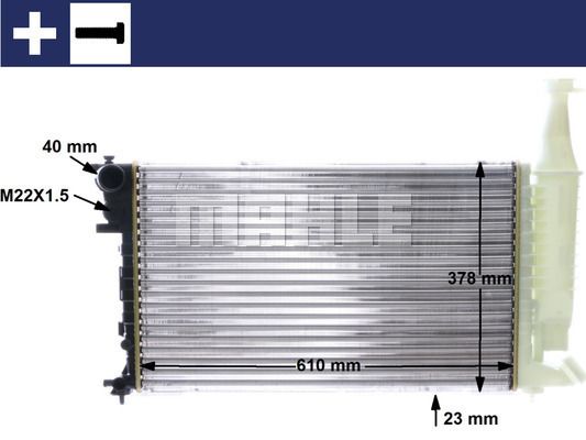 CR595000S MAHLE Радиатор, охлаждение двигателя